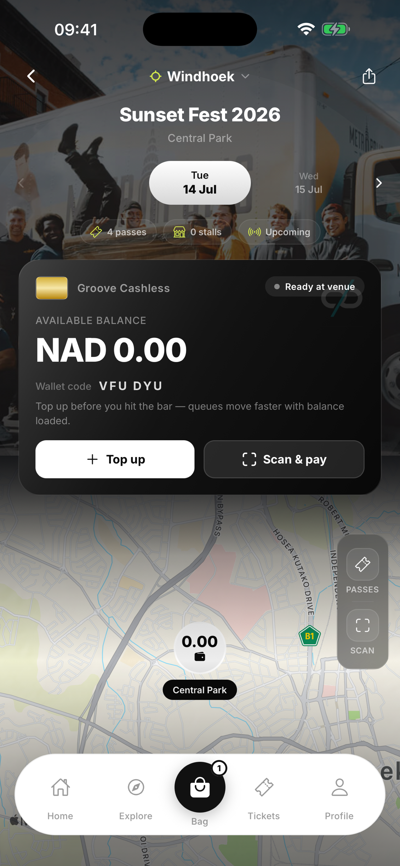 Event wallet